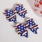 Independence Day Hair Bow Clips – 3.5" Sparkly Glitter Patriotic Hairpins for Teens & Girls, Handmade Red & Blue Hair Accessories for 4th of July & Memorial Day